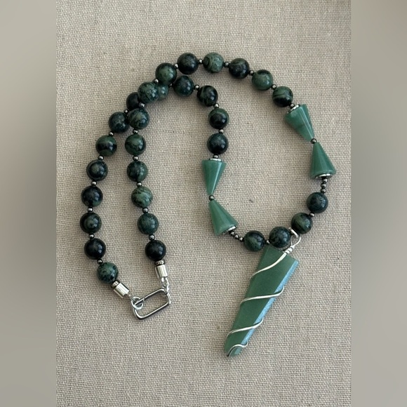 24 inch Kambaba Gemstone bead necklace NWOT - Picture 2 of 14